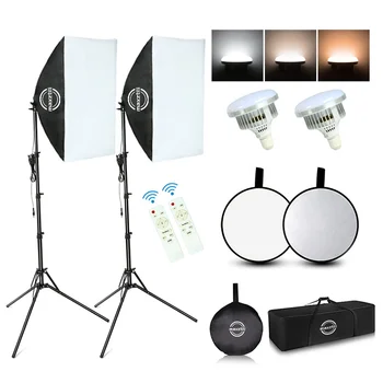 

2pcs 50x70CM Photography Softbox Lighting Kits Professional Continuous Light System Equipment for Photo Sudio Accessories