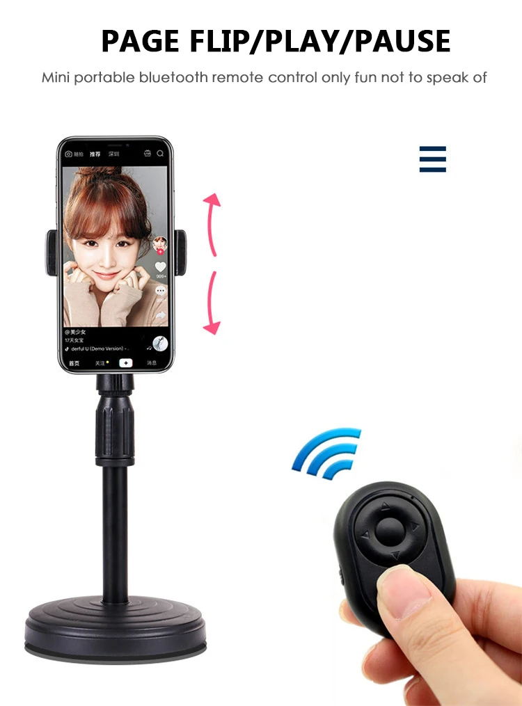Беспроводной мультимедийный Bluetooth пульт дистанционного управления камера затвора селфи Запись видео камера релиз для iphone Android смартфон