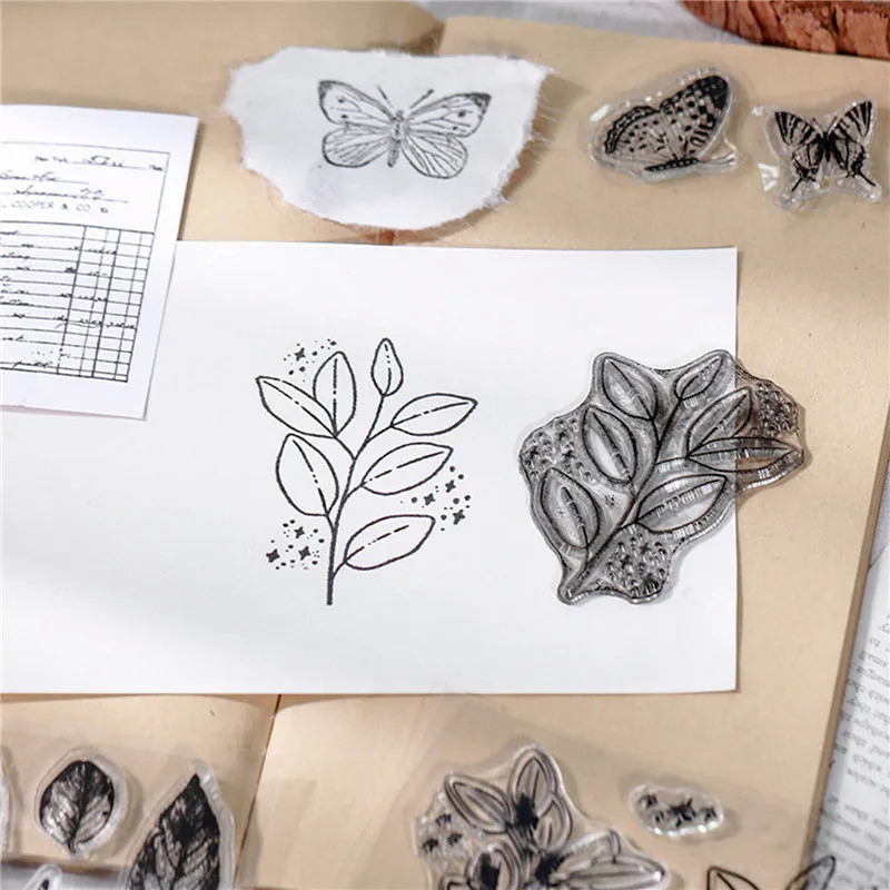 Silicone Clear Stamps Letter Digital Plant DIY Scrapbooking Craft Supplies Seal Card Scrapbooking Postage Photo Album Stamping clear stamps silicone stamps alphabet stamps embossing stamps
