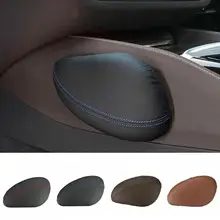 Горячая Универсальная кожаная Автомобильная подушка для ног наколенник опорная Подушка протектор для BMW износостойкая Кожаная подушка для ног