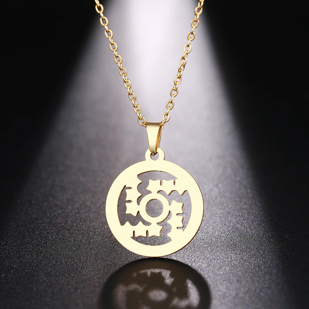 

DOTIFI Stainless Steel Necklace For Women Solar System Stars Choker Pendant Necklace Gift Engagement Jewelry