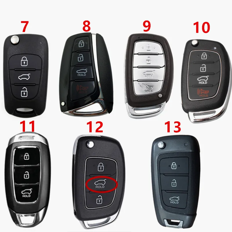 Чехол для ключей XIEAILI из натуральной кожи для hyundai I40/I30/IX25/IX35/Tucson/Verna/Solaris/Elantra/Accent/I45/New Santafe S314