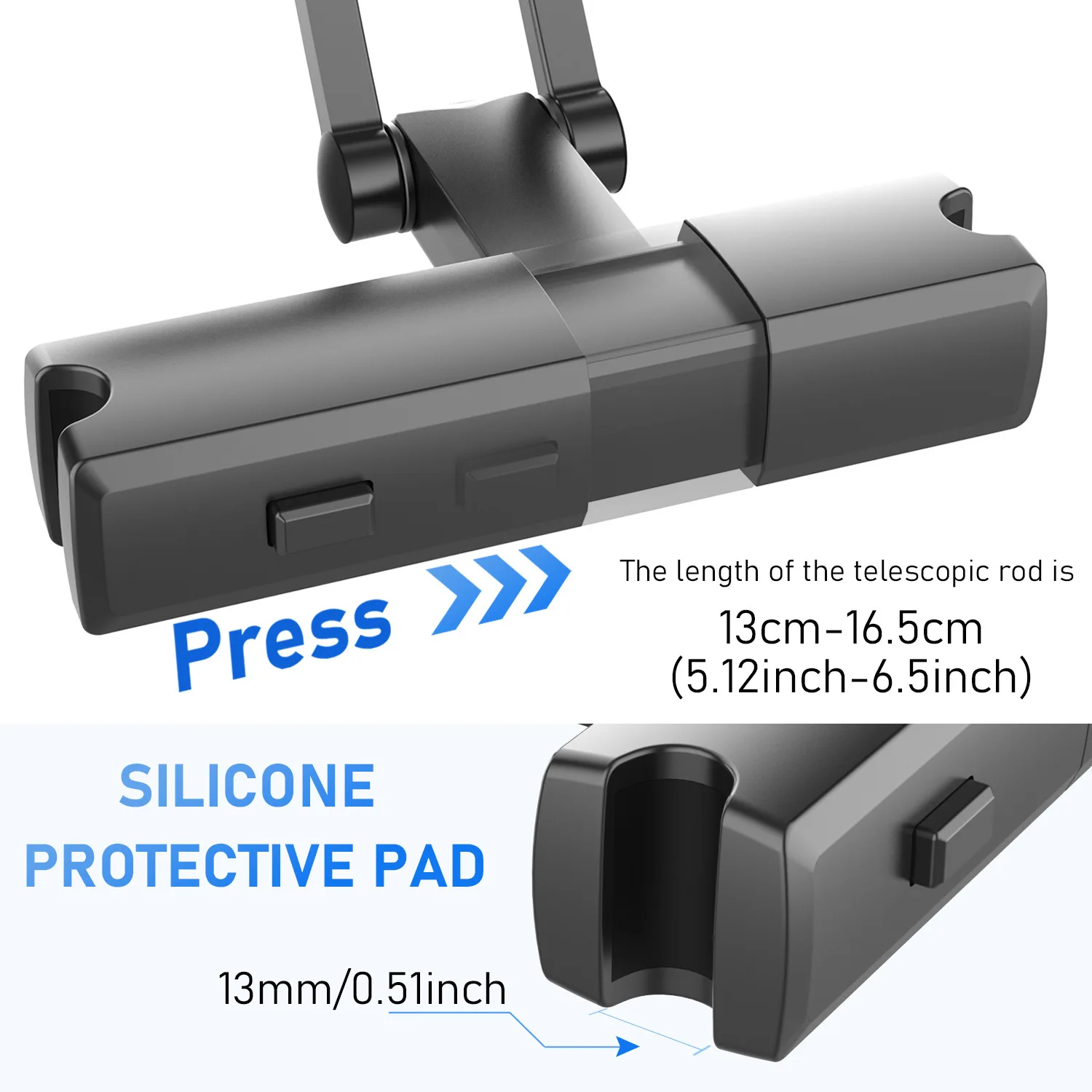 Supporto universale per sedile posteriore dell'auto supporto girevole a 360 gradi poggiatesta automatico tenere Mini per Tablet PC da 4.7 a 12.3 pollici iPad