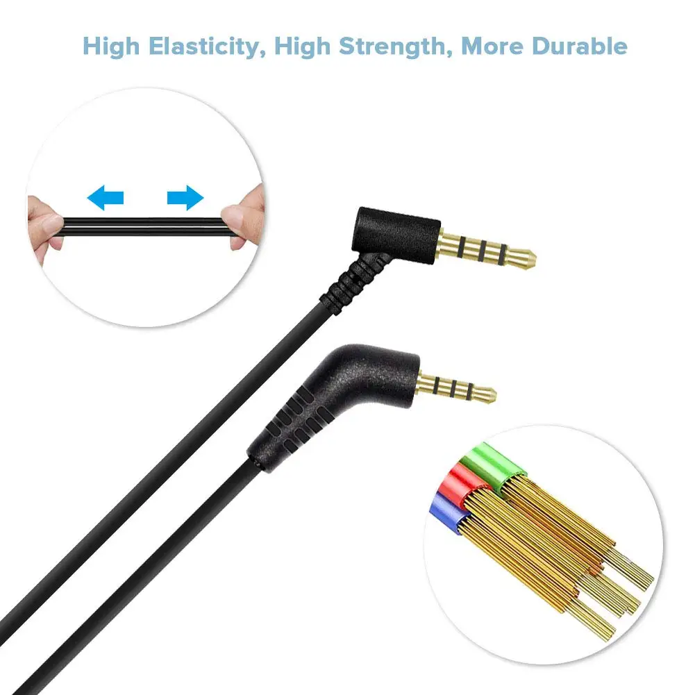 OFC Replacement Cable Extension Cord Flight Airline Airplane Adapter for Bose QuietComfort 3 QC3 Headphones