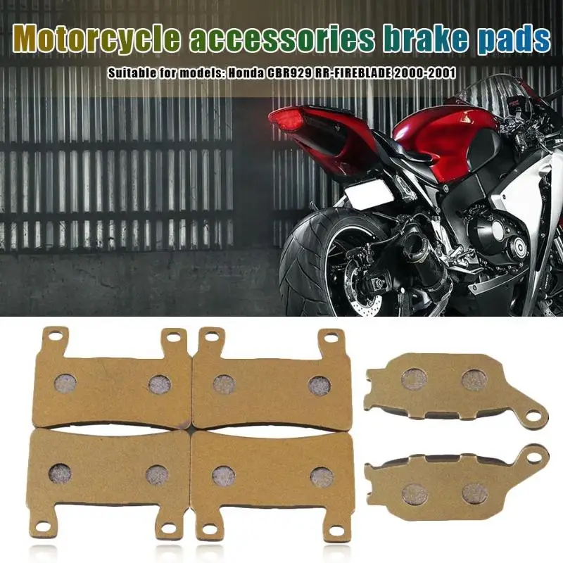 4 шт. передние тормозные колодки+ 2 шт. задние тормозные колодки для HONDA CBR 600 F4 F4i Sport CBR 900 RR CBR 929 RR-FIREBLADE 2000-2001