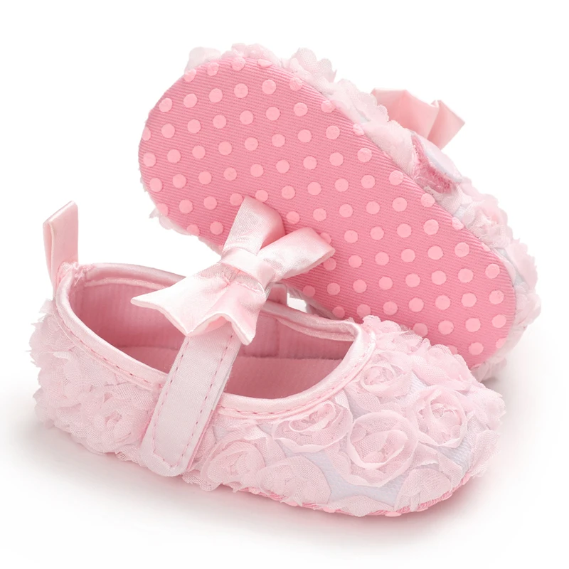 Newborns Fashion Solid Color Casual Shoes Princess Shoes Soft-soled Sneakers 0-18 Months Baby Bed Shoes Baby Walking Shoes