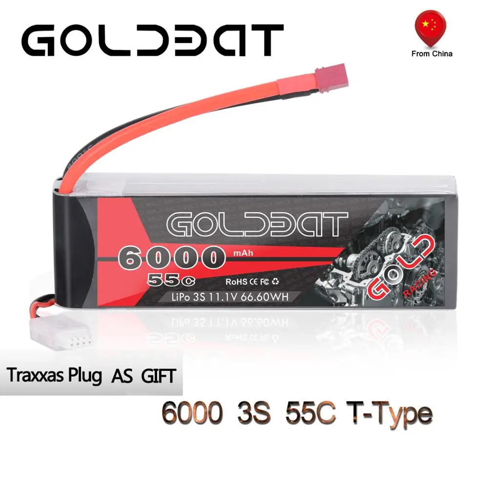 GOLDBAT 11,1 V lipo аккумулятор RC Car 6000mAh 3S Lipo аккумулятор Перезаряжаемый Дрон fpv 55C с штекером Deans для грузовика Heli