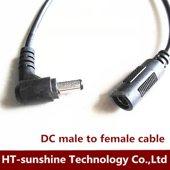 

Monitoring DC power cord extension cord DC adapter cable DC male to female head cable elbow 5.5x2.1mm 1pcs free shipping