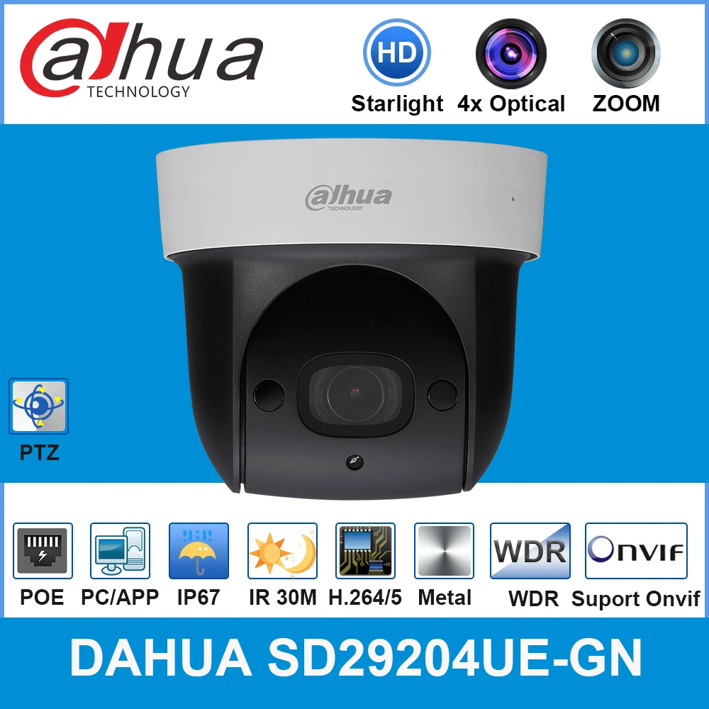 Dahua английский мини PTZ 4x оптический зум Starlight новая модель SD29204UE-GN Замена для SD29204T-GN, DHL