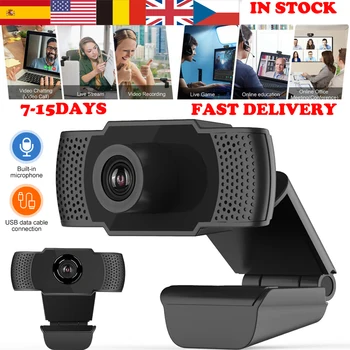 

Spain US Fast Ship USB HD 1080P Mini Webcam Pro Stream Webcam Laptops Desktops Camera For Live Video Conference Online Teaching