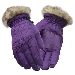Лыжные перчатки, защита от ветра водоотталкивающие термостойкие Зимние перчатки для альпинизма для мальчиков 5-12 лет