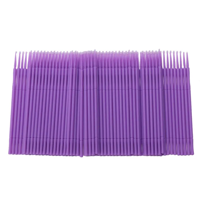 Purple S Пластиковые палочки для туши одноразовые для наращивания ресниц чистая микро щетка 100 шт - Цвет: Purple S