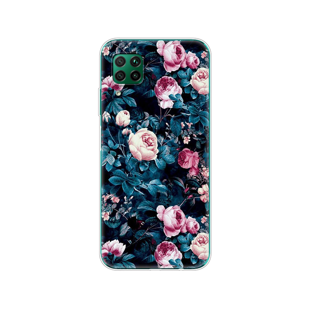 For Huawei P40 Lite 4G 5G Soft TPU Silicon Phone Cover For Huawei P40 Lite E P40Lite Bumper Coque Skin shockproof black