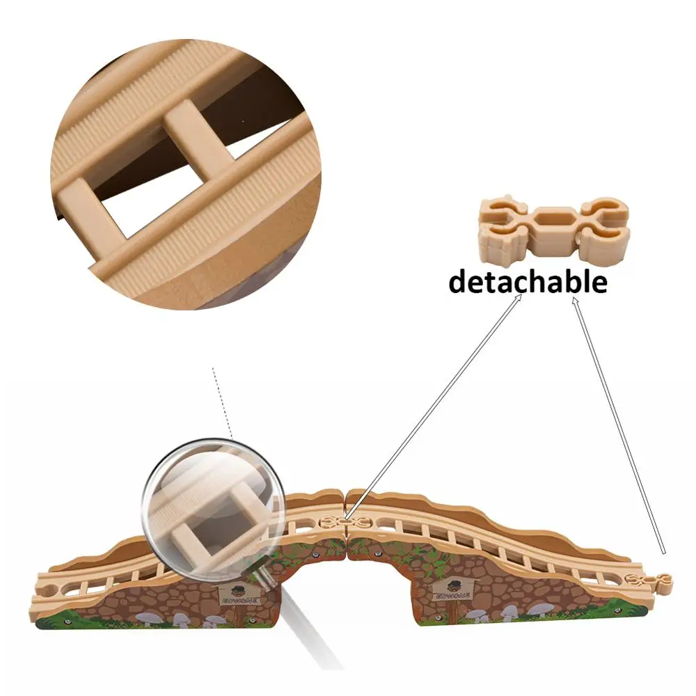 TBKJOYS музыкальный деревянный поезд треки набор железная дорога игрушка деревянные аксессуары совместимы