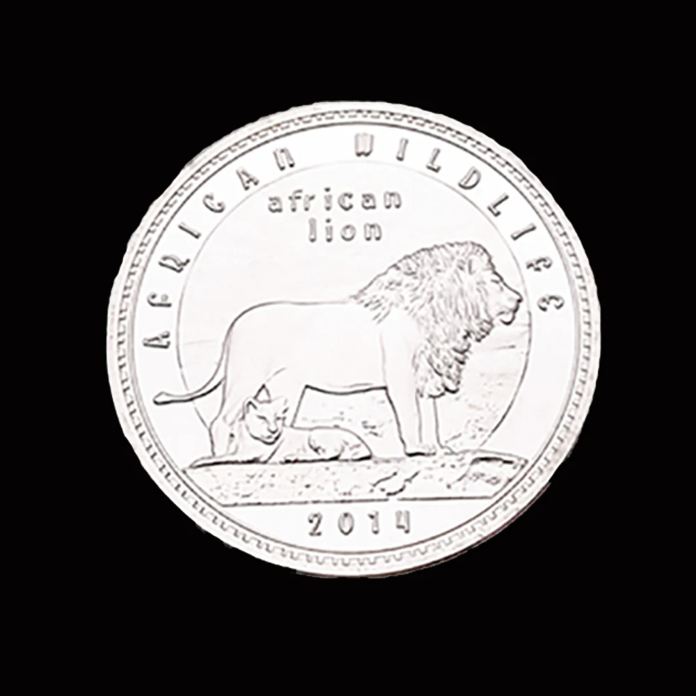 2014 African Lion Commemorative Silver Coins Collectibles For Gifts | Дом и сад