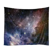 Гобелен Туманность галактика звезды в космосе небесные астрономические планеты во Вселенной Млечный Путь печать на стену(150*130 см