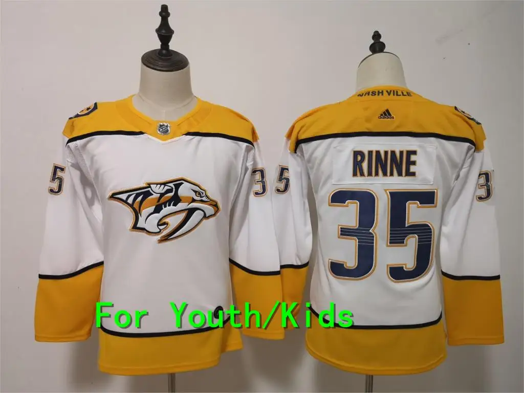 Молодежная вышивка прошитая Nashville#76 PK Subban 35 Pekka Rinne 9 Filip Forsberg 59 Roman Josi 92 Ryan Johansen детская футболка - Цвет: 5