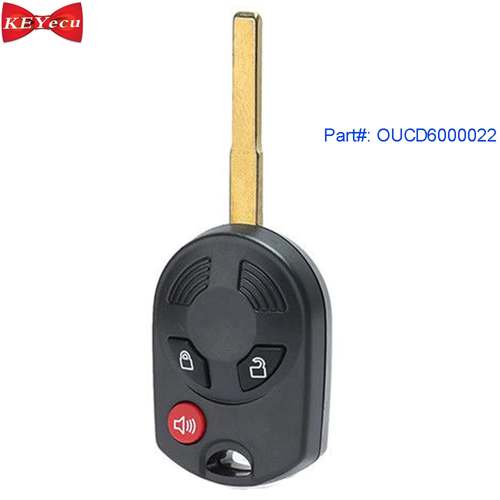 KEYECU для Ford Escape Fiesta Transit Connect 2011- дистанционный брелок 315 МГц 4D63 80Bit 3 кнопки FCC OUCD60022 HU101 Blade