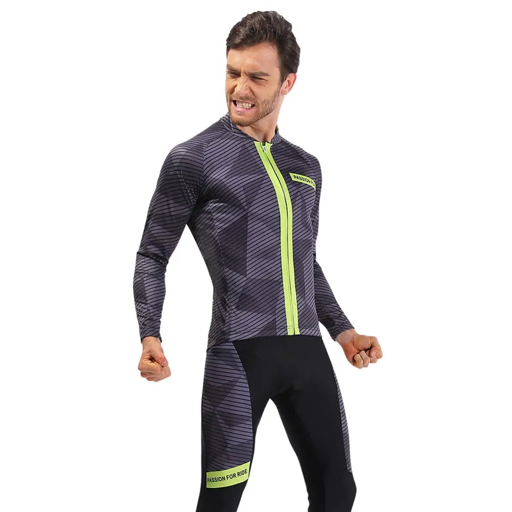 New Men's Winter Cycling Clothing Set Long Sleeve Thermal Fleece Cycling Jersey Set ropa de ciclismo de invierno Keep Warm Kit