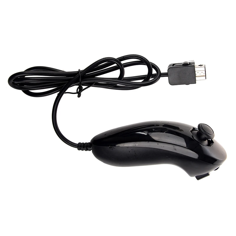Черный пульт дистанционного управления и Nunchuck контроллер для nintendo wii