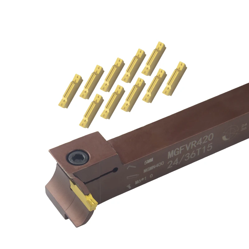 MGFVR 7-shaped face groove cutter MGFVR420/MGFVR425 double head Processing range 24-400 carbide insert MGMN400 slotting tool