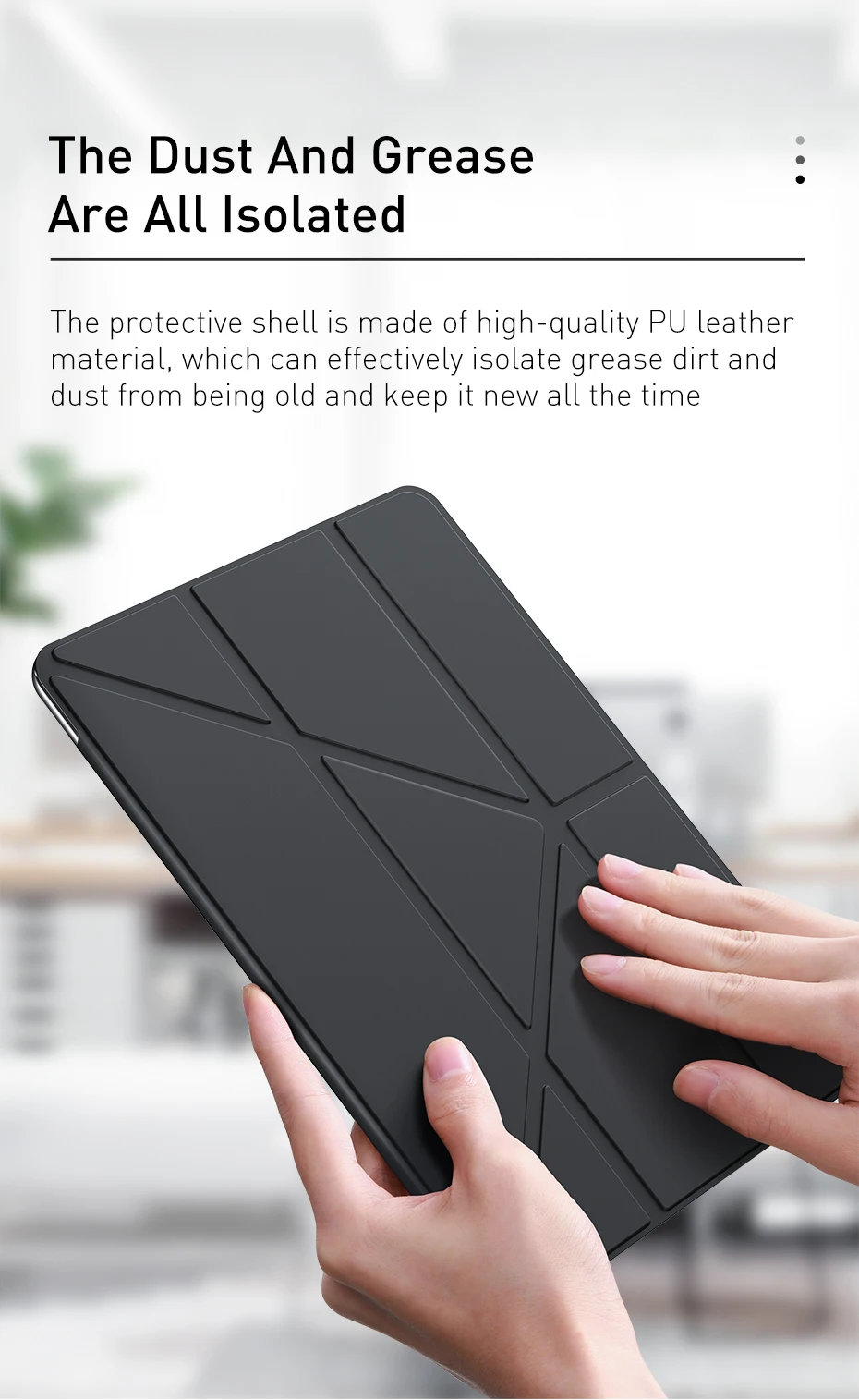 Чехол-книжка Baseus Smart Folio для iPad 10,2 чехол из искусственной кожи Мягкий чехол Защита от пыли водонепроницаемый полный защитный чехол для iPad Funda чехол