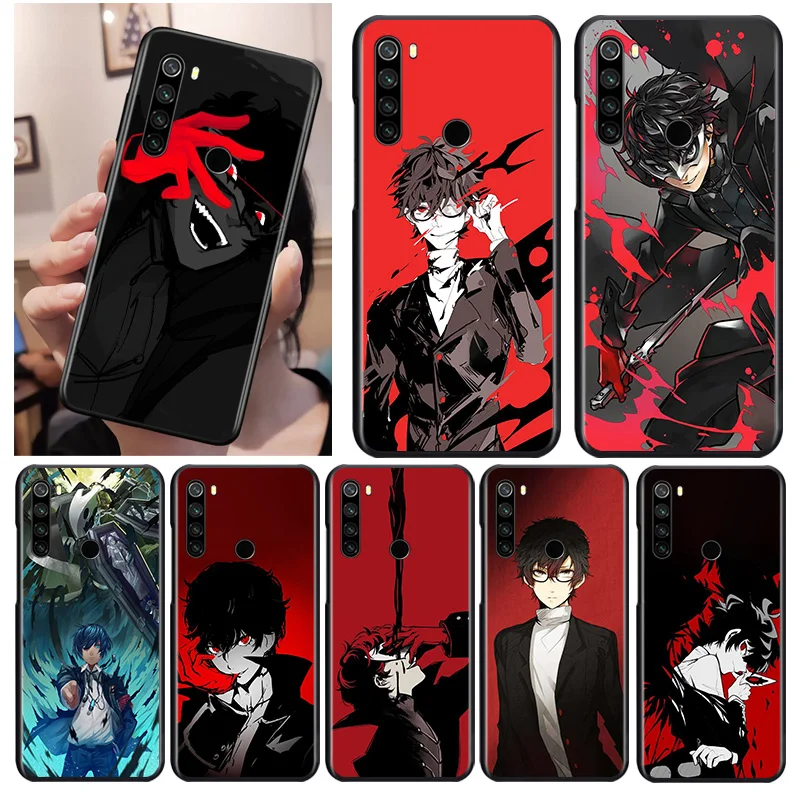 

Anime P5 Persona Black Cover For Xiaomi Redmi Note 9 9S 8T 8 7 6 5A 5 4X 4 Pro Max Soft Phone Case