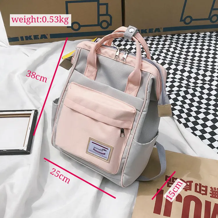 Backpacks For School Teenagers Girls Cute Ring Bag Designer Travel Laptop Backpack Women Notebook Back Pack Patchwork Bagpack