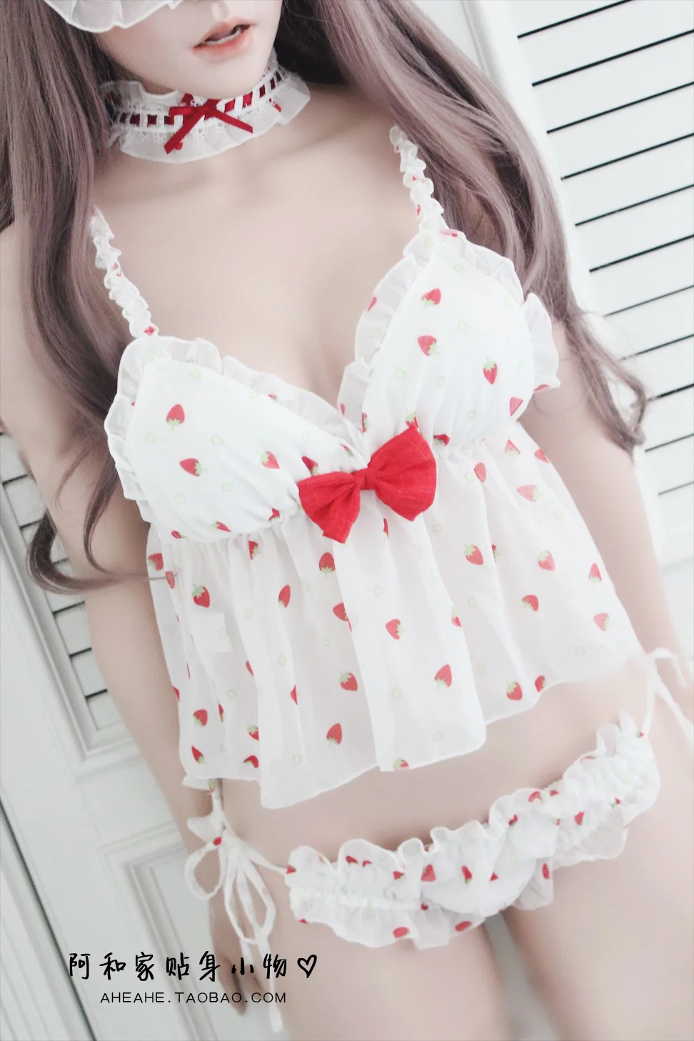 Сексуальная из японского аниме белье набор вышивка камзол Kawaii клубника Милая школьная форма для девочек эротическое искушение нижнее белье