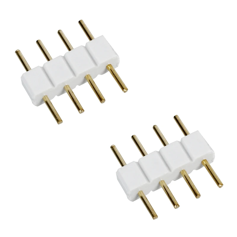 10 шт. 4 Pin разъем адаптера для RGB светодиодный SMD светодиодные полосы полоса Водонепроницаемый& 5 шт. кабель со штыревыми соединителями на обоих концах для подключения 4 Pin коробка передач с соединители проводов белого цвета для LE