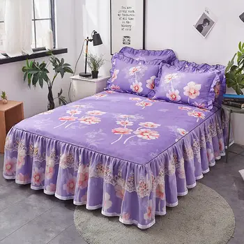 

1 Pc Lace Bed Skirt Bedding Set Princess Bedspreads Cotton/polyester Sheet for Girl Gift Bed Cover King/Queen Size Deep 30-35cm