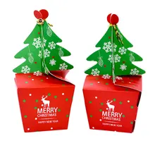 Christmas Candy Box Bell Christmas Tree Candy Apple Packing Box Christmas Eve Party Cookie Bag Gift Box Navidad Candy Box Decor