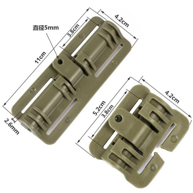 2 Pz Fibbia Sgancio Rapido TMC APC - Per Sistemi MOLLE Tattici E Soft Air
