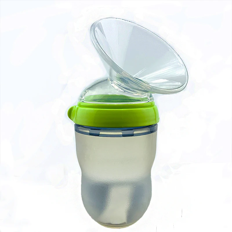 Ручной молокоотсос для бутылочки с широким отверстием, Интегрированный чехол, товары для беременных, силиконовая присоска