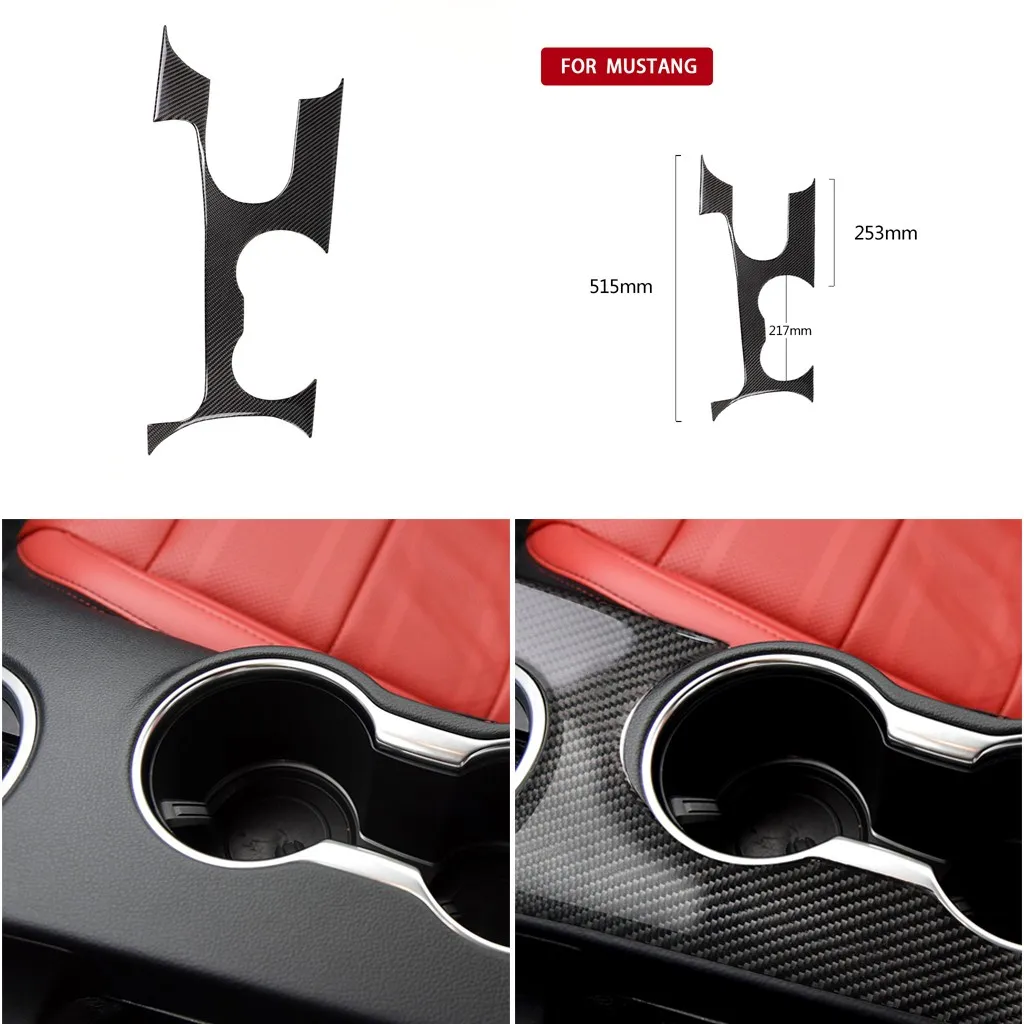 Car Car-bon Fiber Interior Dash Cover Interior Trim Stickers For Ford Mustang Mustang