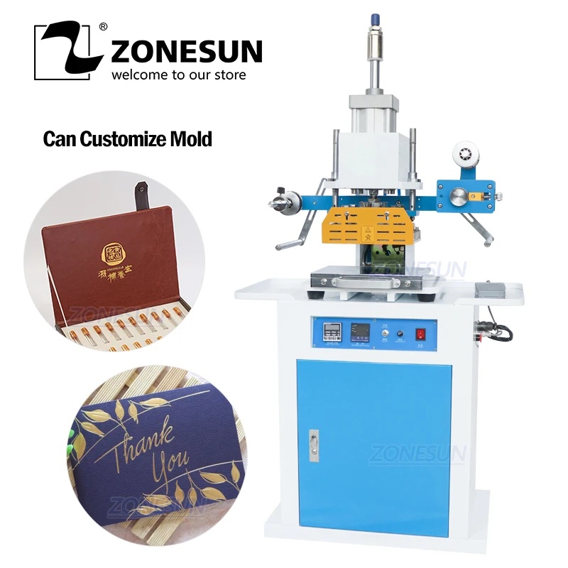 ZONESUN ZS-819C пневматическая машина для тиснения и горячей фольгой с логотипом