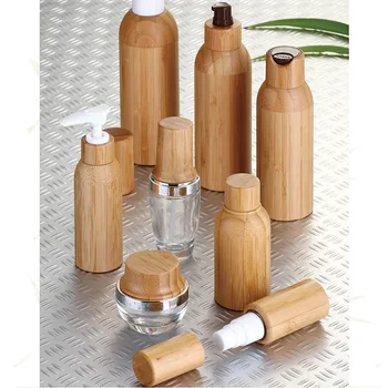 

15ml 30ml 50ml Essential oil bottle glass bottle with bamboo shell Elegant Essential Oil Container Bamboo Glass Liquid Essence