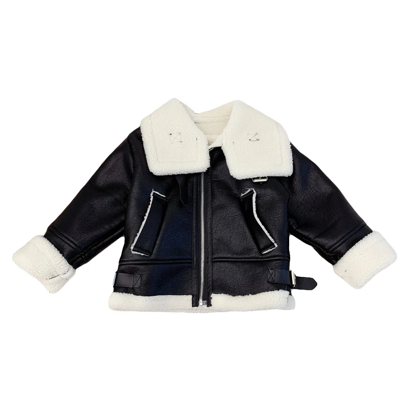 НОВЫЕ куртки для мальчиков кожаные зимние флисовые Детские пальто Детская верхняя одежда осень-зима 9BBT051