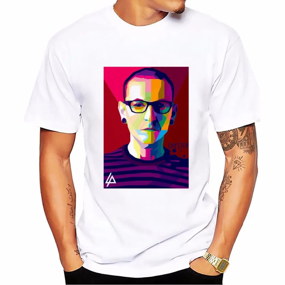 White Футболка Mourn For Linkin Park, свинцовая певица Честера БЕННИНГТОНА, мужская белая Повседневная футболка, летняя футболка с короткими рукавами, большие размеры - Цвет: White