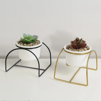 

Plant Pot Home Decoration Accessories Nordic Contracted Ceramic Round Flower Pot Craft Ornament Desktop Decor Flower Arrangement