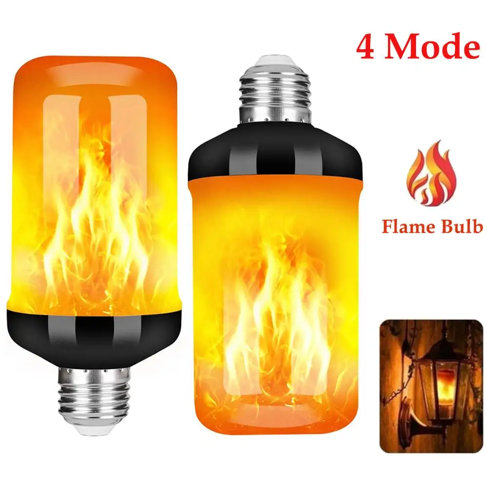 

B22 E26 E27 LED Flame Light Bulbs 4 Modes Party LED Flame Effect Light Simulation Fire Lights Bulb KTV Festival Garden Decor