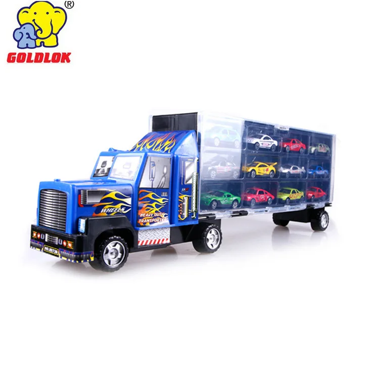 

High Music Toy Alloy Container Medium Car Container Containing 12 Small Car Can Be Installed Hot Wheels Metal Car
