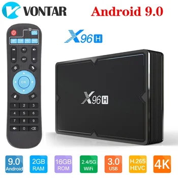 

X96H Android 9.0 TV Box 4GB 64GB H603 Quad core 6K 2.4G 5G Dual Wifi USB3.0 BT4.1 Google Player Youtube Set top box X96 H 4G 32G