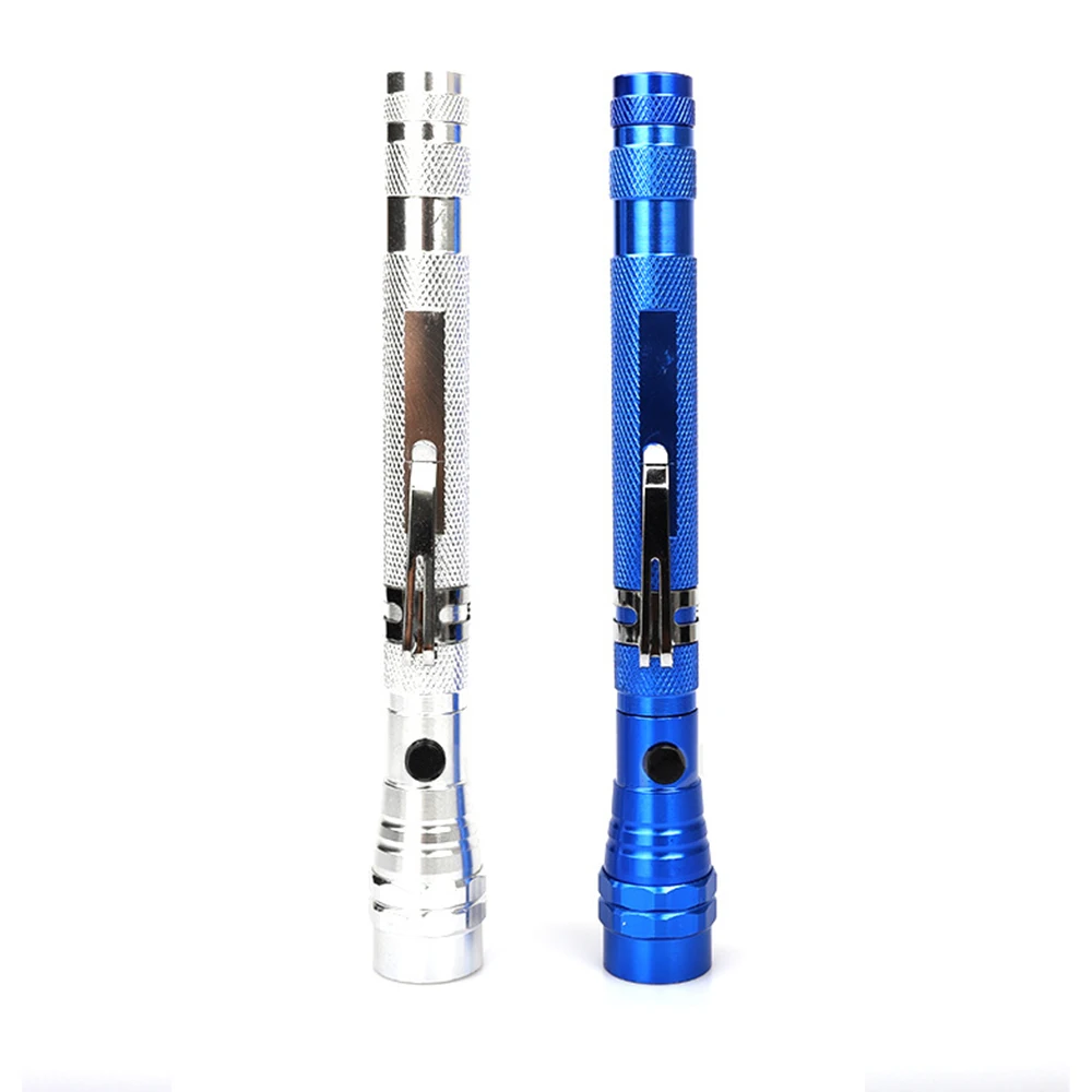 

Outdoor Flashlight 360Degree Bending 3LED Antenna Light Double Magnet Work Light Telescopic Stretching Flashlight Picking Device