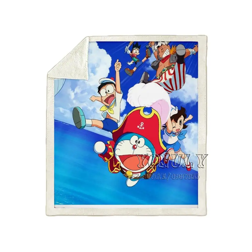 YOJULY bule Doraemon, Аниме Стиль, для детей и взрослых, 3D принт, одеяло, диване, пододеяльник, теплое постельное белье, модное офисное одеяло для короткого сна K05 - Цвет: 9