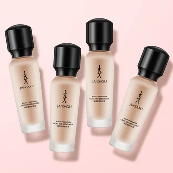

Base Face Liquid Foundation Cream Full Coverage Pump Concealer Oil-control Easy to Wear Soft Face Cover Makeup Foundation