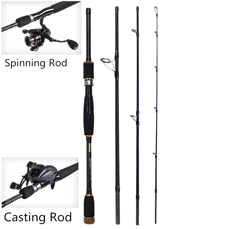 2.1m/2.4m/2.7m 4 Section Carbon Fiber Lure Fishing Rod M Power Ultra