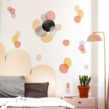 

New Foreign Trade Custom Wall Stickers Personalized Watercolor Polka Dot Wall Stickers for Bedroom Living Room Sofa Background
