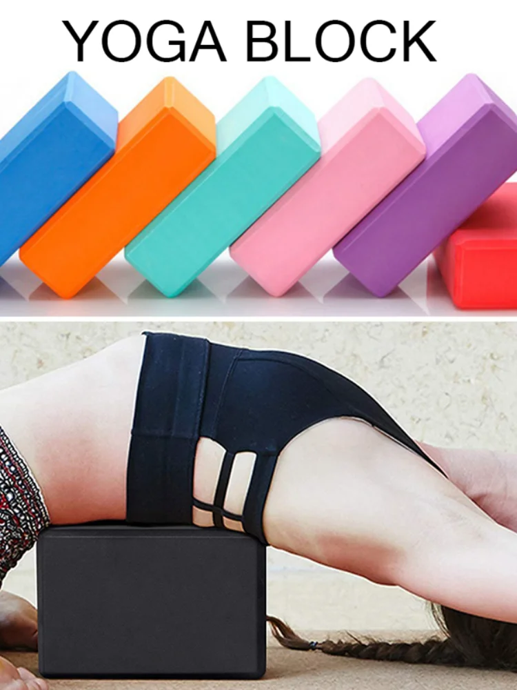Gym Fitness Yoga Blocks 2021 Hot EVA Yoga Cork Block Pilates Foam Brick Home Stretch Exercise Training Bodybuilding Equipment