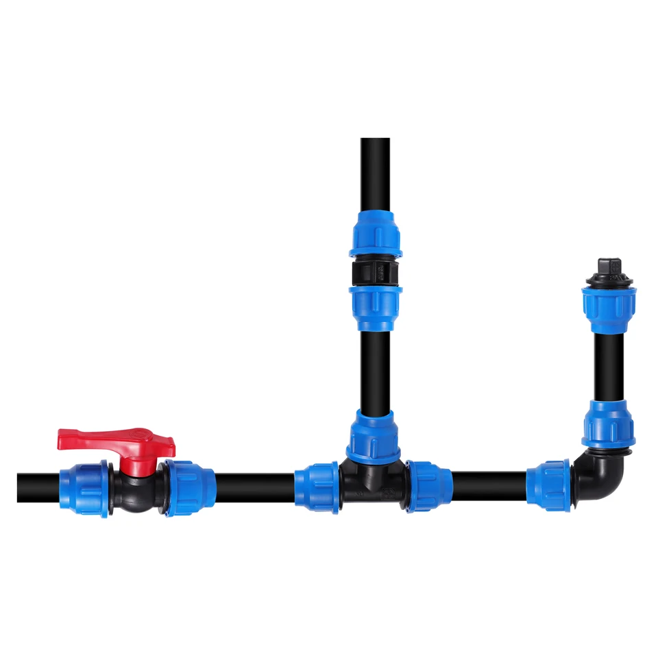 Connettore A T Rapido Per Tubo PE 20mm – Rubinetto A Sfera In Plastica Per Irrigazione, Giardino E Agricoltura - 5